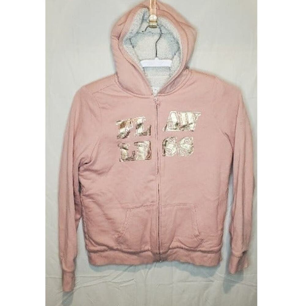 Girls Pink Hooded Fleece Sweater XL (14) Childrens Place